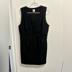 CAbi Elegant Black V-Neck sheath Dress